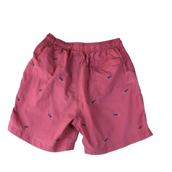 J.McLaughlin Pink Swim Shorts Size Scuba Divers Novelty Print Tropical Vacation - Picture 4 of 8